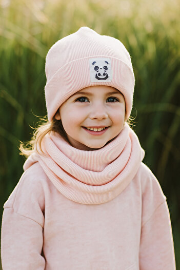 MintTasarımButik Cotton Cable Knit Beanie Neck Collar Set for Baby and Child Yavruağzı – Winter Soft Set