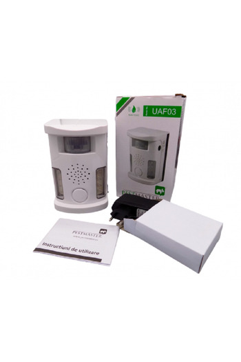 Pestmaster UAF03, ultrasonic animal repeller, acoustic alarm and flash (70 sq m)
