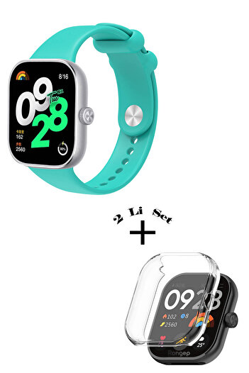 Nezih Case Xiaomi Redmi Watch 4 / 5 Compatible Soft Silicone Cord + Case and Screen Protector