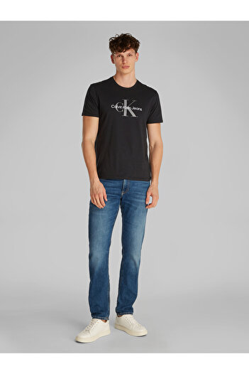 Calvin Klein Men Black Hero Monologo Printed Crew Neck T-Shirt