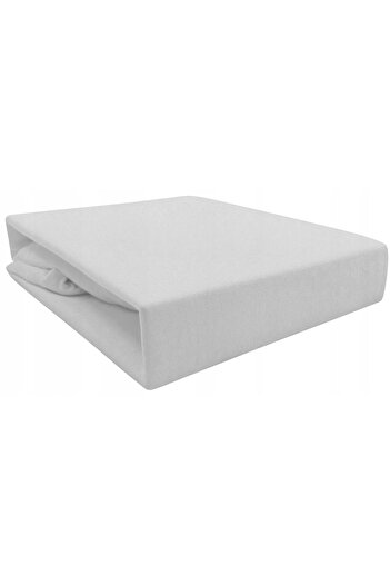 Other Jersey fitted sheet, cotton, 90x200, ash gray