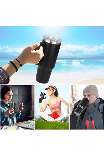 Generic Tumbler 1200ml With Handle and Straw Lid Insulated Reusable Stainless Steel Vacuum Insulated Bottle