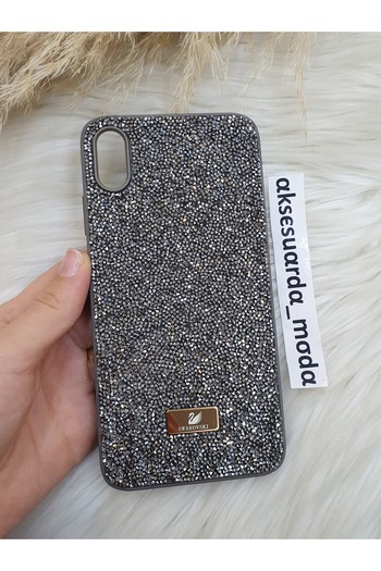 ZB Aksesuarda Moda iPhone XS Max Compatible Stone Luxury Branded Swrovski Case
