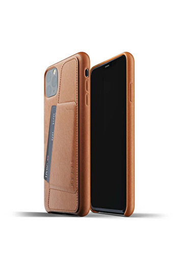 Mujjo wallet case for iPhone 11 Pro Max, Leather, Tan