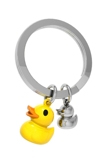 Metalmorphose Metal keychain, duckling model,