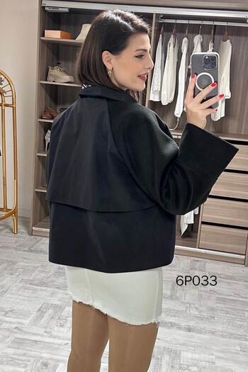İnce Topuk Prive Series Cashmere Garnished Jacket 6P033