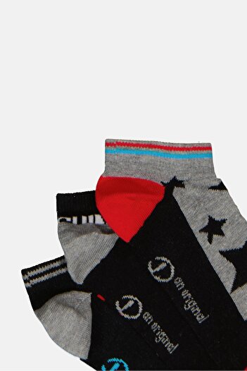 Original Penguin Kids Boy 5 Pairs Printed Ankle Socks, Multicolor