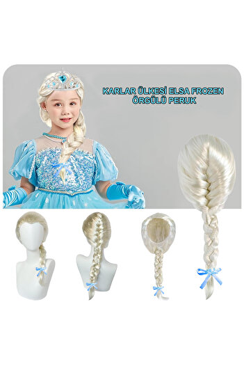 Mustran Platinum Gold Dore Color Frozen Elsa Frozen Wig Kids Boy