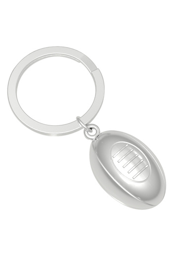 Metalmorphose Metal keychain, rugby ball model,