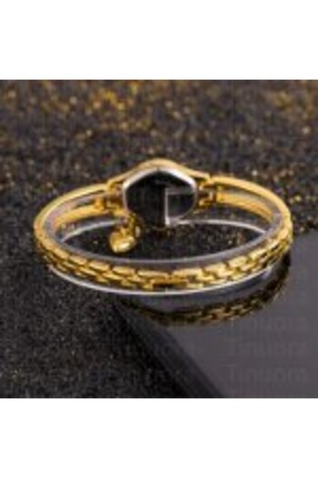 OEM Elegant Women's Watch Plated with 14K Gold – Fine Bracelet with Heart, Luxurious and Feminine Desi