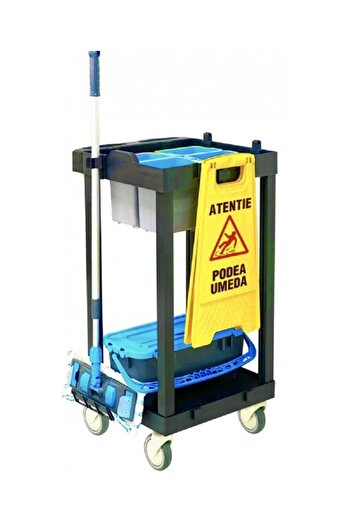 DacEnergy Cleaning trolley, 4 5 L buckets with dosing sieve, 1 sealed bucket for ...