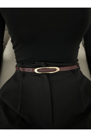 LİA KEMER Blaze Imported Gold Buckle Model Women's Belt Waist Belt Coat Belt Dress Belt Trouser Belt