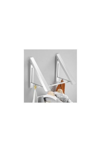 Rovitech Foldable clothes drying rack made of aluminum alloy, 40 x 32.5 x 30 x 4.5 cm, silver