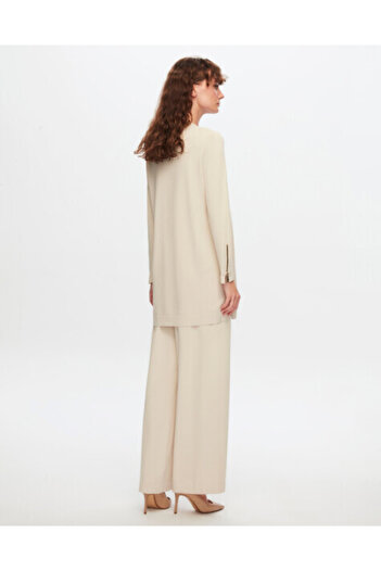 MISS DALIDA T24Y-6001 Basic Uzun Kollu Triko Tunik 1052-BEİGE