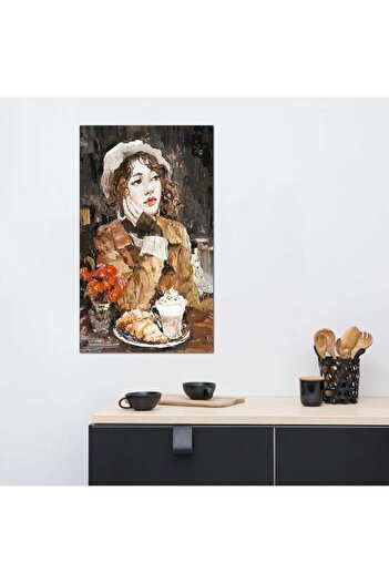 Generic Coffee Corner Wall Art - Woman Drinking Coffee - 24174