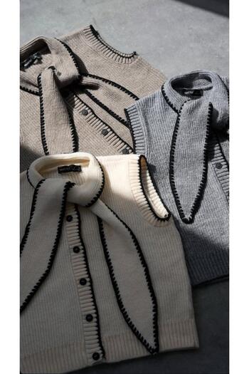 Özgürbutik Triko Scarf Collar Vest