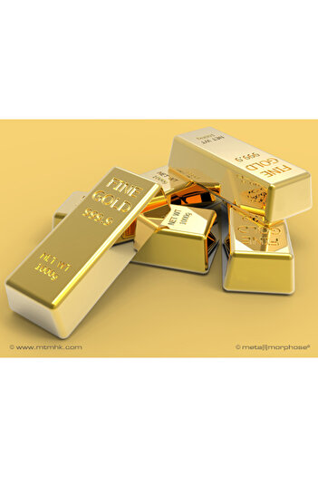 Metalmorphose Metal keychain, gold ingot model,