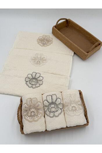 AYHANHOME 2 Pack Wicker Basket with Lacing Dowry Gift 30X50 Kitchen Towel Set