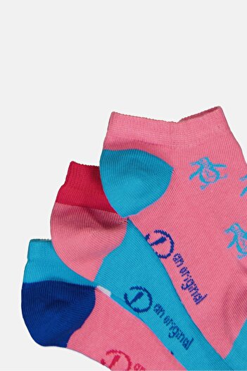 Original Penguin Kids Girl 5 Pairs Graphic Print Socks, Multicolor