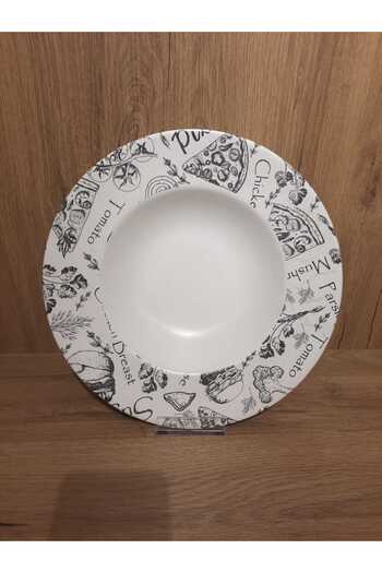 Keramika Macarna Plate 26 cm Digital Printing Mat