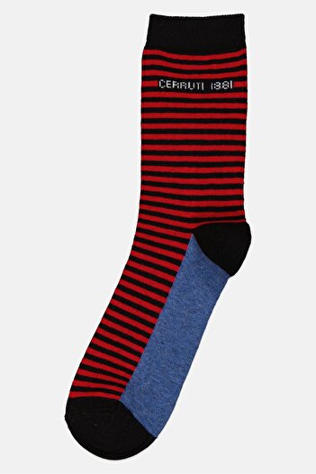 Cerruti 1881 Men 1 Pair Brand Logo Crew Socks, Multicolor