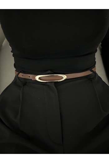 LİA KEMER Blaze Imported Gold Buckle Model Women's Belt Waist Belt Coat Belt Dress Belt Trouser Belt
