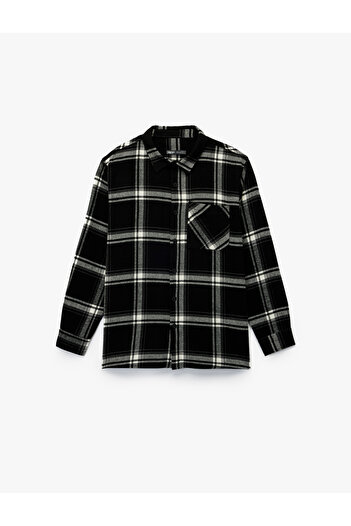 Koton Regular Fit Long Sleeve Pocketed Classic Collar Lumberjack Shirt