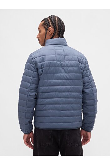 GAP Erkek Mavi 100% Geri Dönüştürülmüş Relaxed ColdControl Şişme Mont