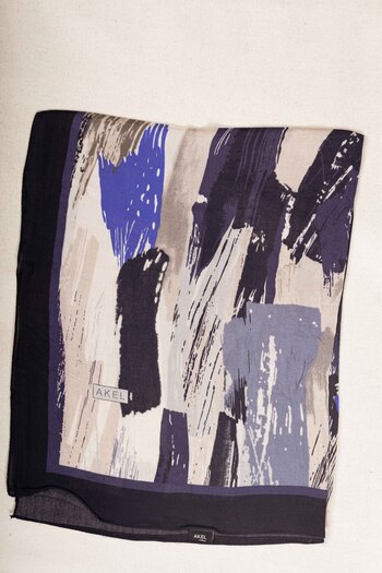 Akel Patterned Cotton Silk Shawl Pattern-4
