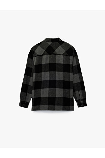 Koton Regular Fit Pocketed Long Sleeve Checkered Classic Collar Buttoned Lumberjack Shirt