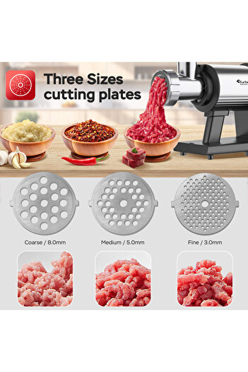 TurboTronic Meat grinder TT-MG10, motor power 2600W