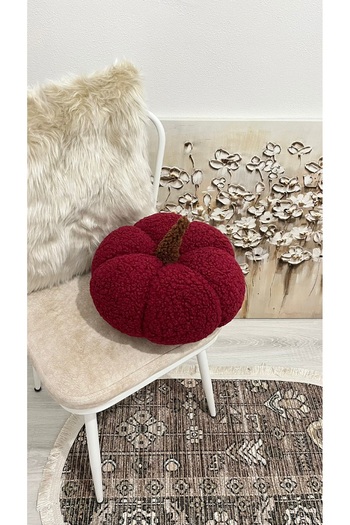 Madame Clean Home Pernă/pad decorativă din țesătură Teddy 100% naturală, dovleac, 35x35 cm