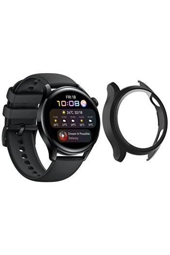 Other Case + glass 2 in 1 Huawei Watch GT 3 42 - Black
