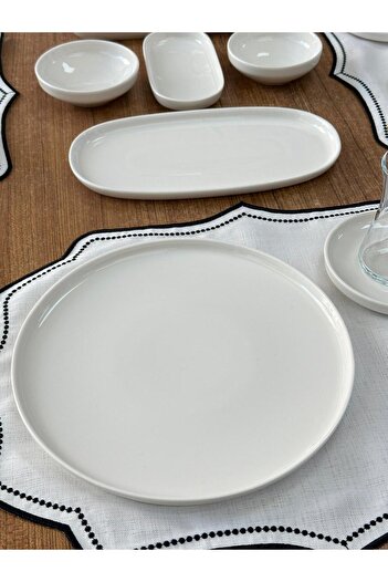 MD MİMOZA DEKOR Breakfast Set 41 Pieces Porcelain for 6 People