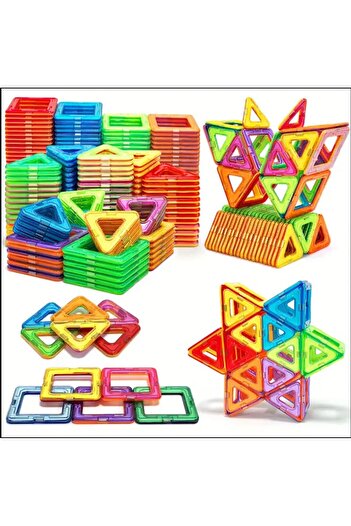 unbranded 100 Pieces Large Strong Magnetic Building Blocks, Large Educational Toys for Kids with 3D Design