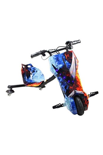 Generic Electric Drift Scooter with Three Wheels, LED Light, Comfortable Seat with Backrest, Multicolor, 70x