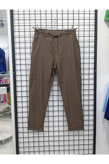 Butik Şans Plus Size Elastic Waist Double Leg Lycra Fabric Pants