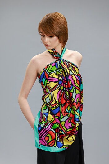 RVL Happiness natural silk scarf