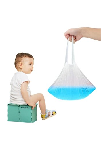 HASEPE Set 10 Disposable Scented Bags for Potty, Leakproof, Easy to Use, White