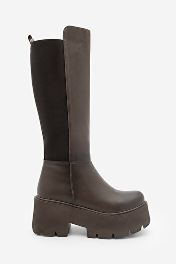 Marjin Women's Thick Padded Sole Casual Boots Ferlas Brown
