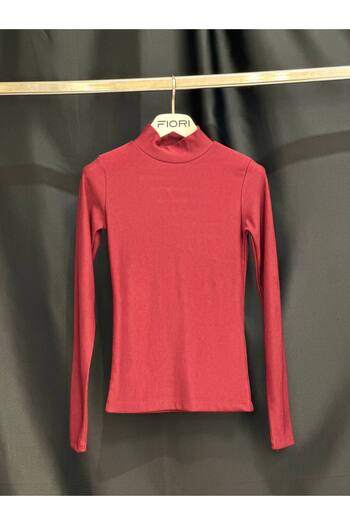 FioriModa Half High Neck Ottoman Fabric Blouse