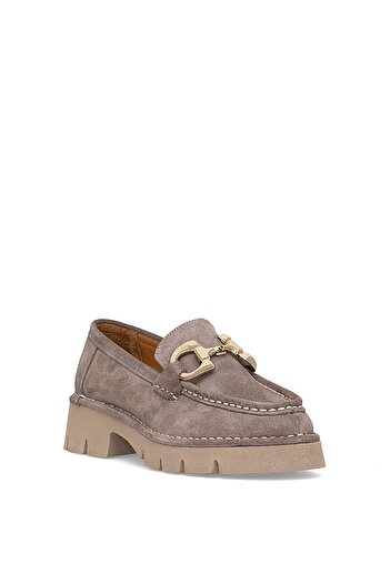 Venüs 25390510K Women's Genuine Leather Casual Shoes Mink