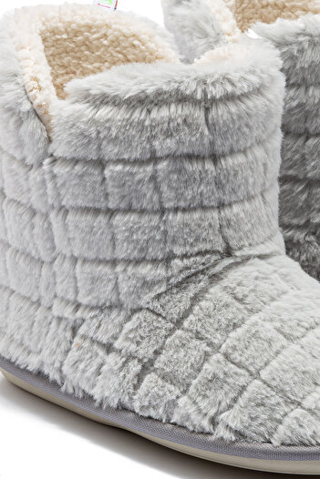 Twigy Edi Peluş Kadın Ev Botu Gri 37/41