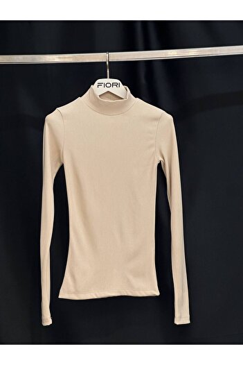 FioriModa Half High Neck Ottoman Fabric Blouse