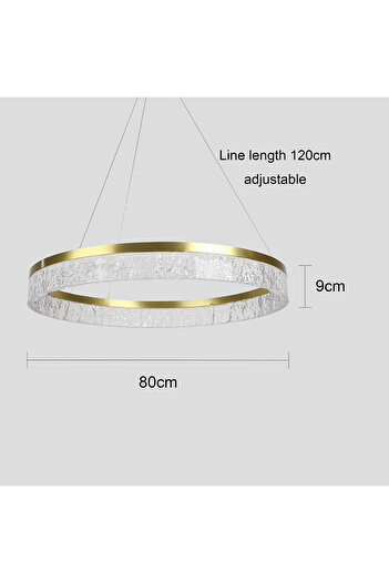 HAMER Modern oil chandelier, diameter 80 cm, 3 lights, 30 watts