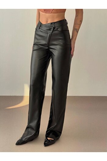hipnoz butik Women's Bodysuit Leather Pants Set