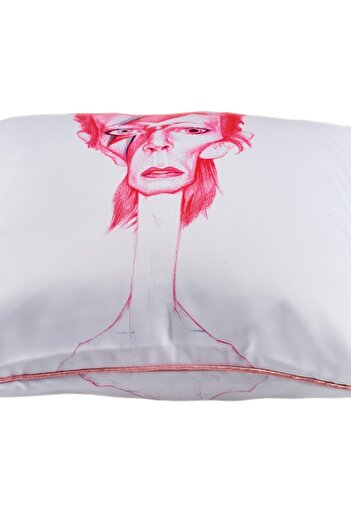 Complicat Rau Decorative pillow, David Bowie, printed by direct sublimation, 43x43