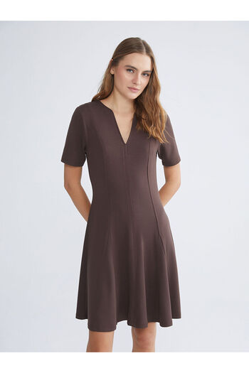 LC Waikiki Sparkling Choices from Shining Store |   Off-The-Shoulder Dress with a Cinched Waist