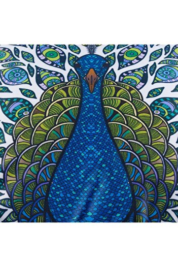 Complicat Rau Decorative Pillow, Peacock, polyester, printed by direct sublimation, 43x43