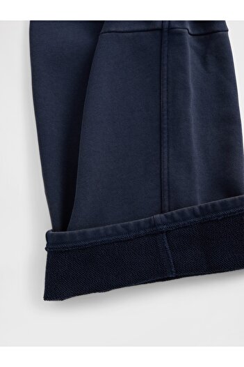 GAP Kadın Lacivert Heavyweight Fransız Havlu Kumaş Barrel Pantolon